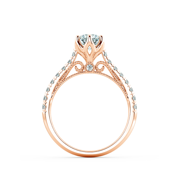 Nhẫn đính hôn Bridge Accent vintage, đai tấm NCH1608 5